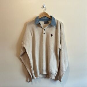 Vintage McBriar “Big Red” rugby-style pullover in size XXL 100% cotton rugby 2XL